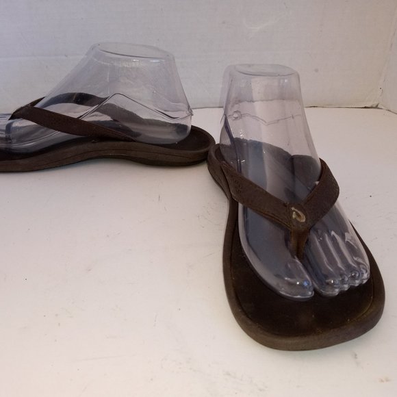 OluKai Ho‘ōpio Beach Sandals Women's Sz 7US/37EU Brown - Picture 5 of 8